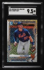 2021 Bowman Chrome Prospects Mega Box Mojo Refractor Brett Baty SGC 9.5 0i76