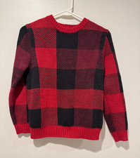 Cat and Jack Boys Sweater Size Medium 8 - Red and Black