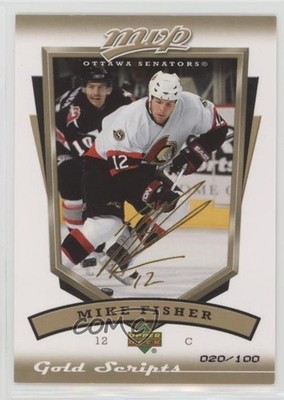 2006-07 Upper Deck MVP Gold Script 20/100 Mike Fisher #209 0f9
