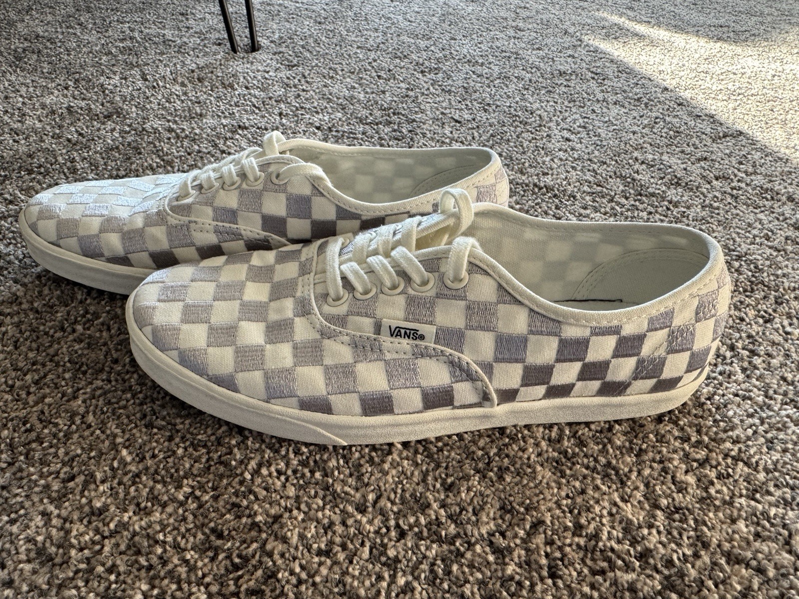 Vans Authentic Low Pro Silver White Checkered  Sn… - image 4
