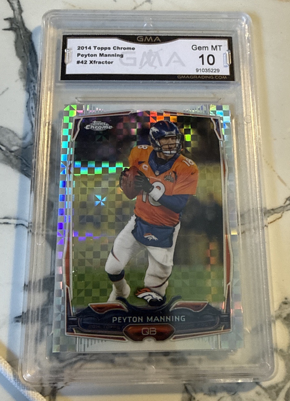 2014 TOPPS CHROME #42 PEYTON MANNING XFRACTOR