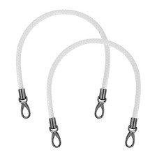 2 Pcs Braided Purse Strap, 25.6 Inch for Handbag Tote Making  White 