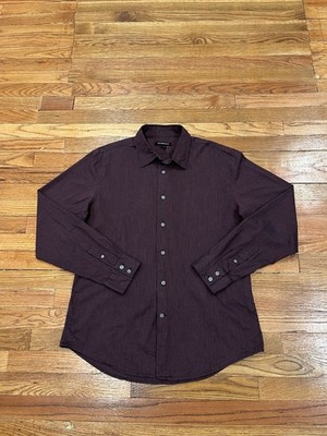 John Varvatos USA Long Sleeve Button Up Casual Dress Shirt Men L Striped