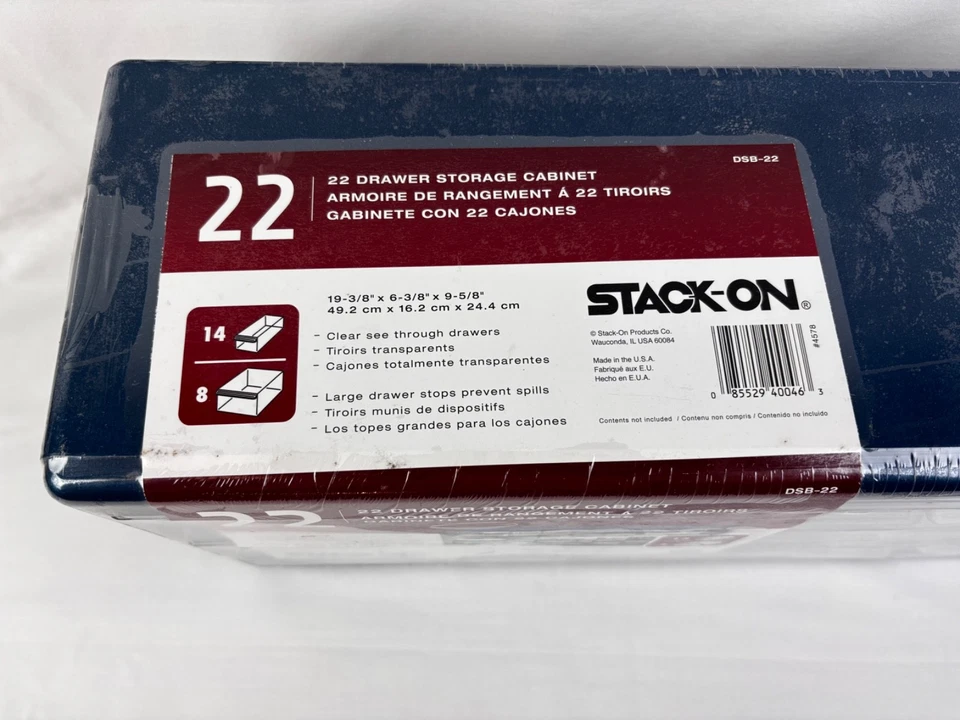 NOS Stack-On 22 Drawer Storage Cabinet DSB-22 USA Hardware Craft Organizer - Image 3 of 4
