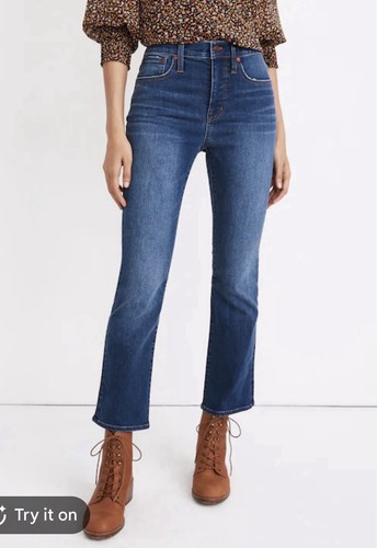 Madewell Women's Cali Demi-Boot Lockwood Wash Jeans Size 29
