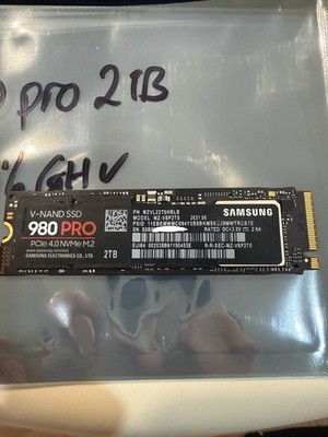 S32 Samsung 2280mm 980 Pro 2TB M.2 NVMe SSD MZ-V8P2T0 tested working
