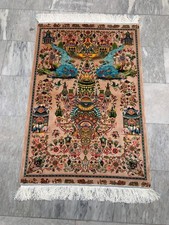 3x4 Ft Luxury Silk Parsian Pictorial Rug 79x118 cm