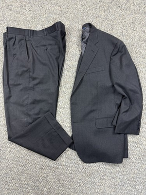#ad #ad Brooks Brothers 1818 Madison Italian Estrato Wool Suit Charcoal Gray Sz 46R 41W $89.99