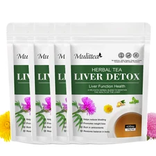Detox Tea for Liver Cleansing Support - With Milk Thistle, Turmeric & Fennel