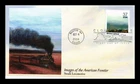 DR JIM STAMPS US COVER CLOUDSCAPE FDC STEAM LOCOMOTIVE IMAGES AMERICAN FRONTIER