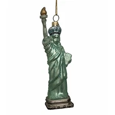 Kurt Adler Noble Gems Glass Ornament for Christmas Tree, Statue of Liberty