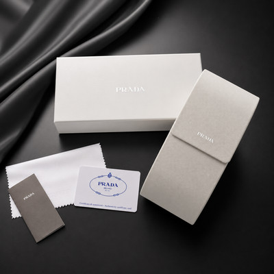 New Prada Case White Sunglasses Eyeglasses Hard Box Authentic Eyeglass Magnetic