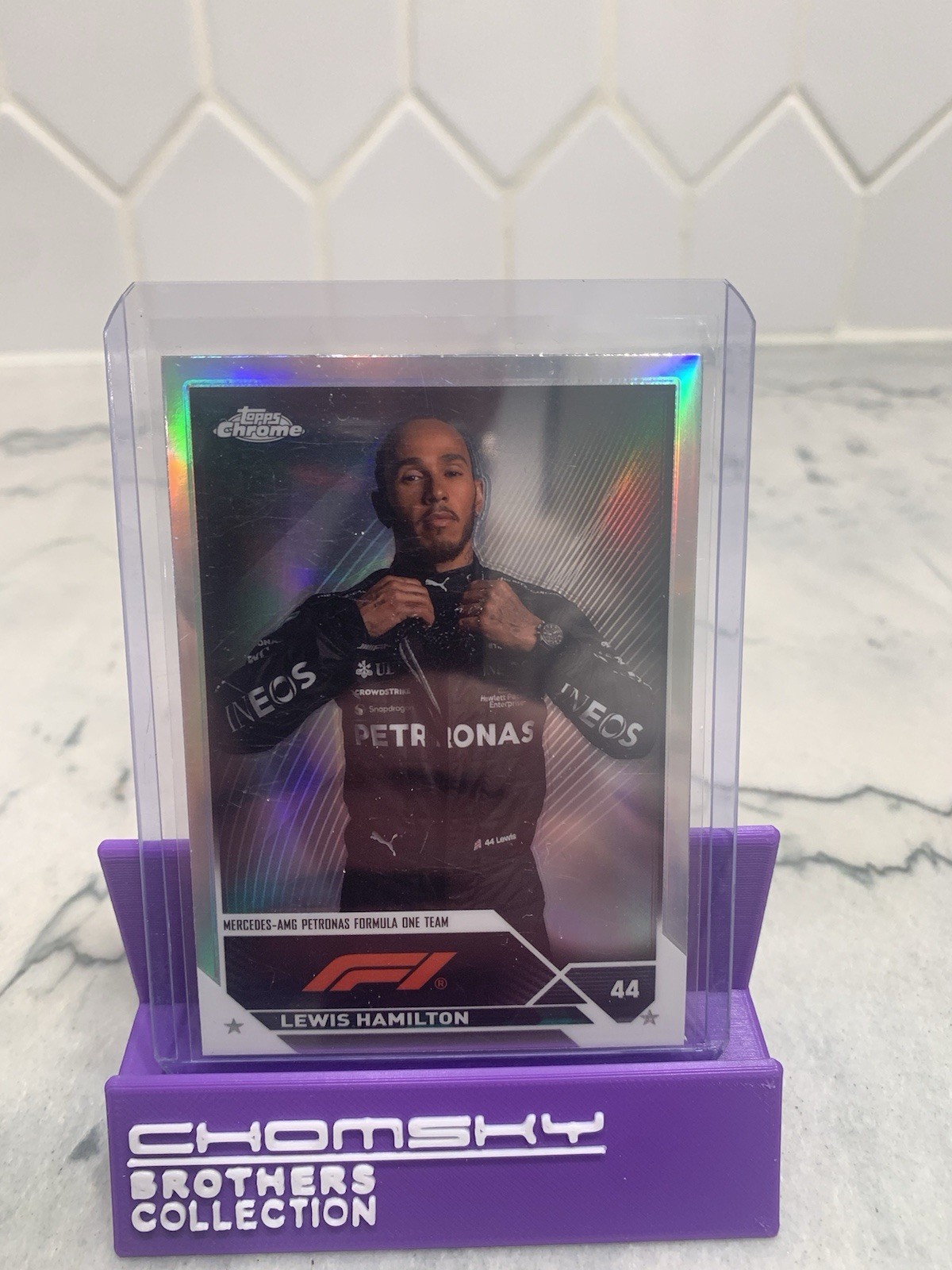 2023 Topps Chrome Lewis Hamilton Mercedes-AMG Petronas Formula 1 Refractor #21