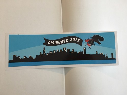 gishwhes yearbook 2015 and bumper sticker - misha collins