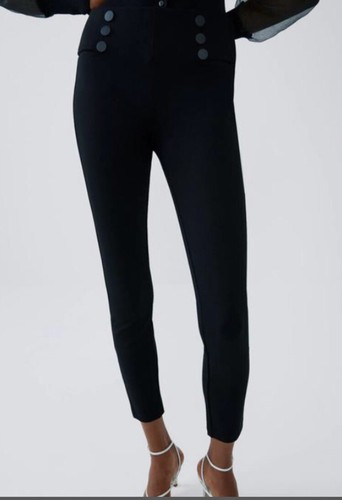 NWT BLACK ZARA LEGGINGS . SMALL | eBay