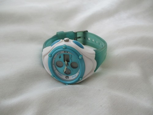 Athletic Works Digital Watch Stylish Blue Green Buckle Band UNTESTED - Picture 12 of 12