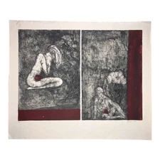 ILLEGIBLE SIGNATURE. Engraving. Colography. Contemporary Art.