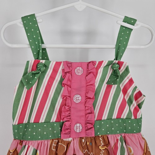 Olive Mae Dress Girl Size 5 Pink Gingerbread Crochet Lace Holiday - Picture 3 of 11