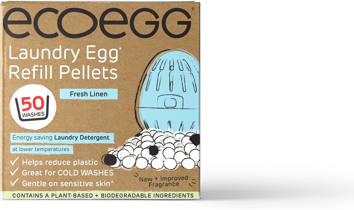 Ecoegg Laundry Egg Refill Pellets, 50 Wash Fresh Linen eBay