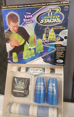 NEW 2006 Speed Stacks SET Sport Stacking Cups MAT Timer DVD Blue WSSA Stack Pack