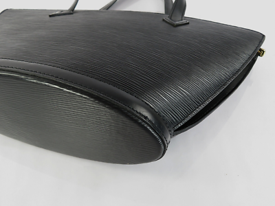 Auth LOUIS VUITTON Saint Jacques (Small) Black Epi Leather Tote