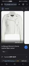 La Marque White Medium Leather Jacket * Brand New With Tags*