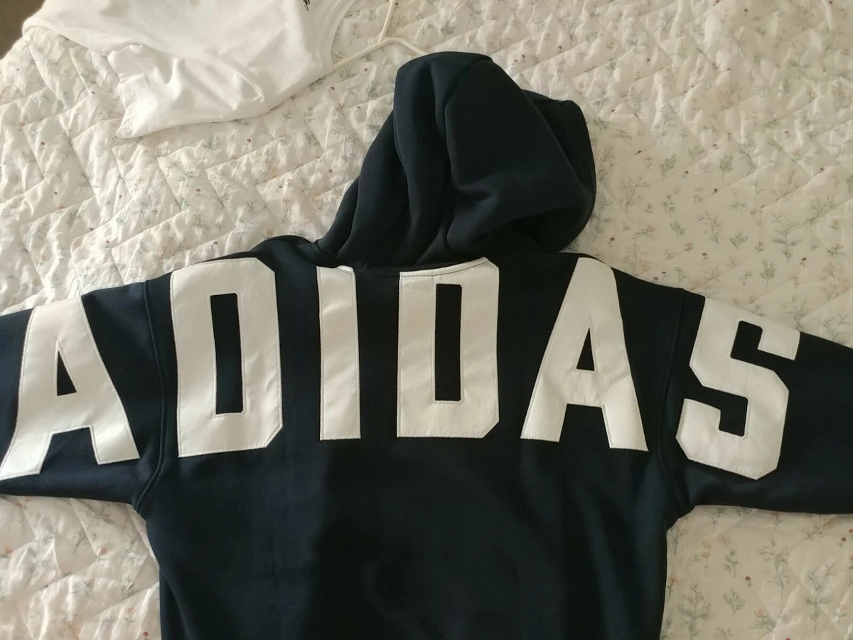 Adidas hoodie sales logo on sleeve