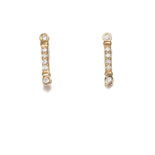 Auth Tiffany&Co. Kolczyki Fleur de Lis Diament 18K 750 różowe złoto - Zdjęcie 1 z 6