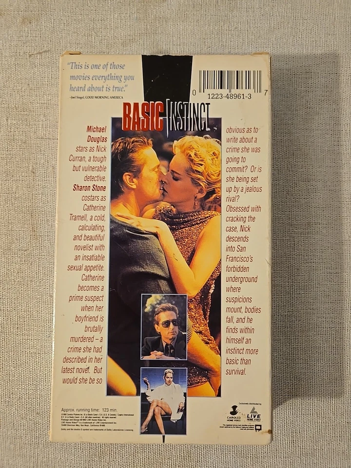 Basic Instinct (VHS, 1992) - Image 2 of 3