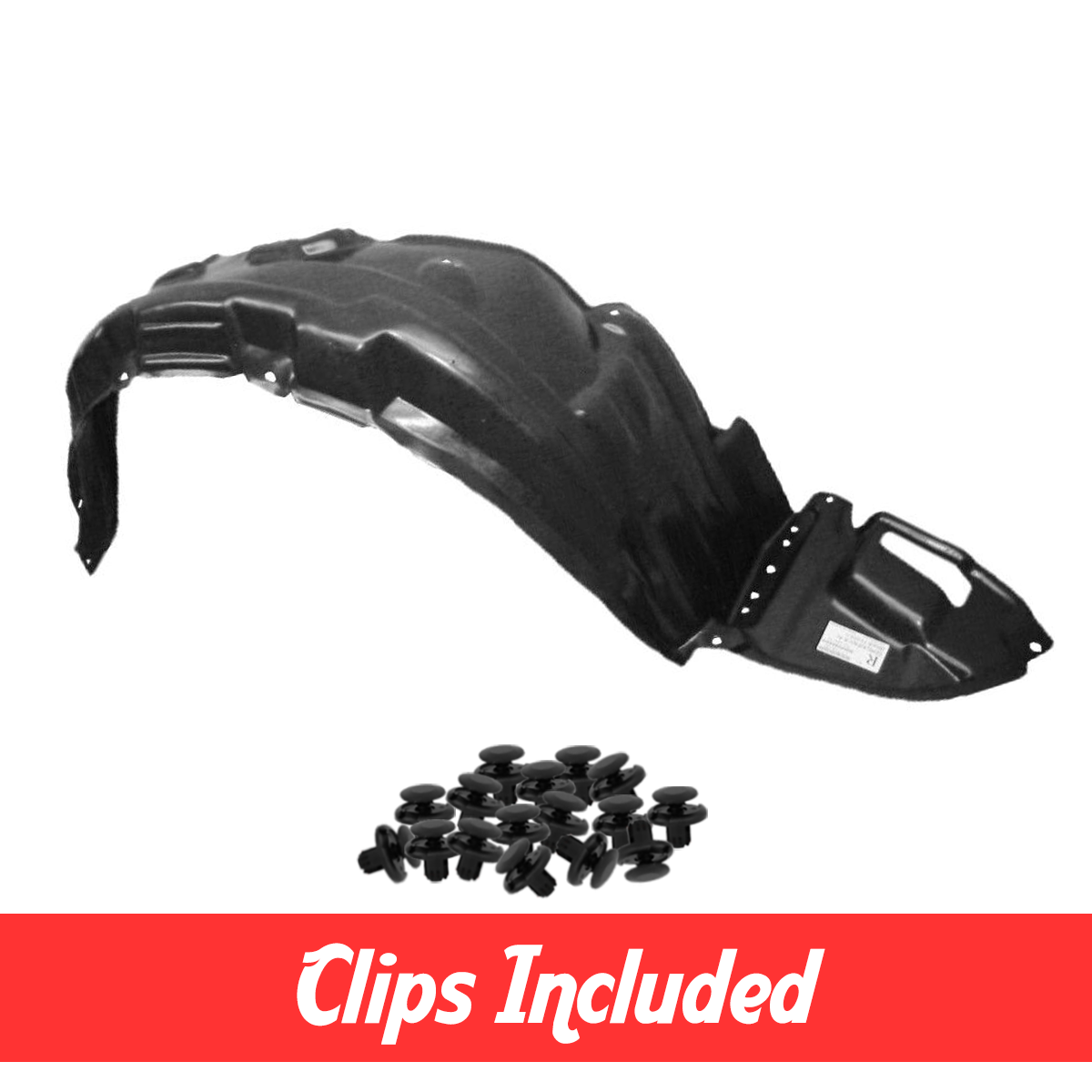トヨタ　カローラツーリング　フェンダーライナ Front Passenger Fender Liner w/ Clips For 2003-2008 Toyota Corolla