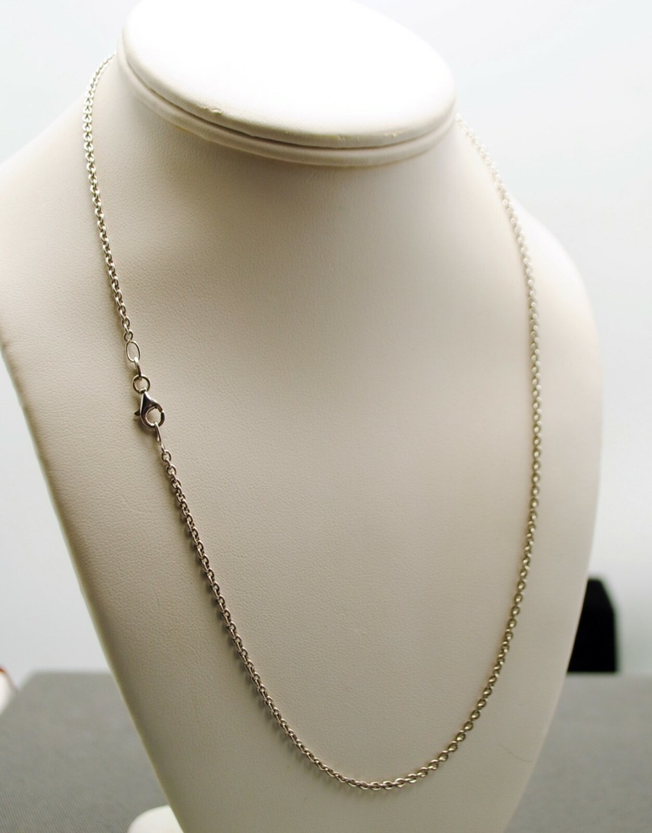 STERLING SILVER CABLE CHAIN LINKED NECKLACE 20.25