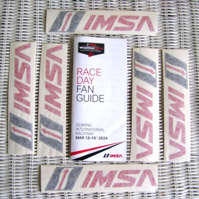 2024 12 Hours of Sebring Race Day Fan Guide and 6 IMSA Decals