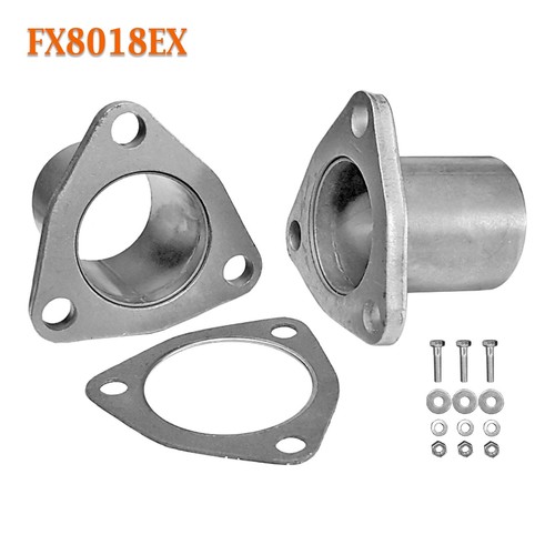 FX8018EX 2" ID Universal QuickFix Exhaust Triangle Flange Repair Pipe