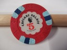 CAESARS Palace Las Vegas, Nv. 8th EDITION $5.00 Red Gaming Chip — photo 2