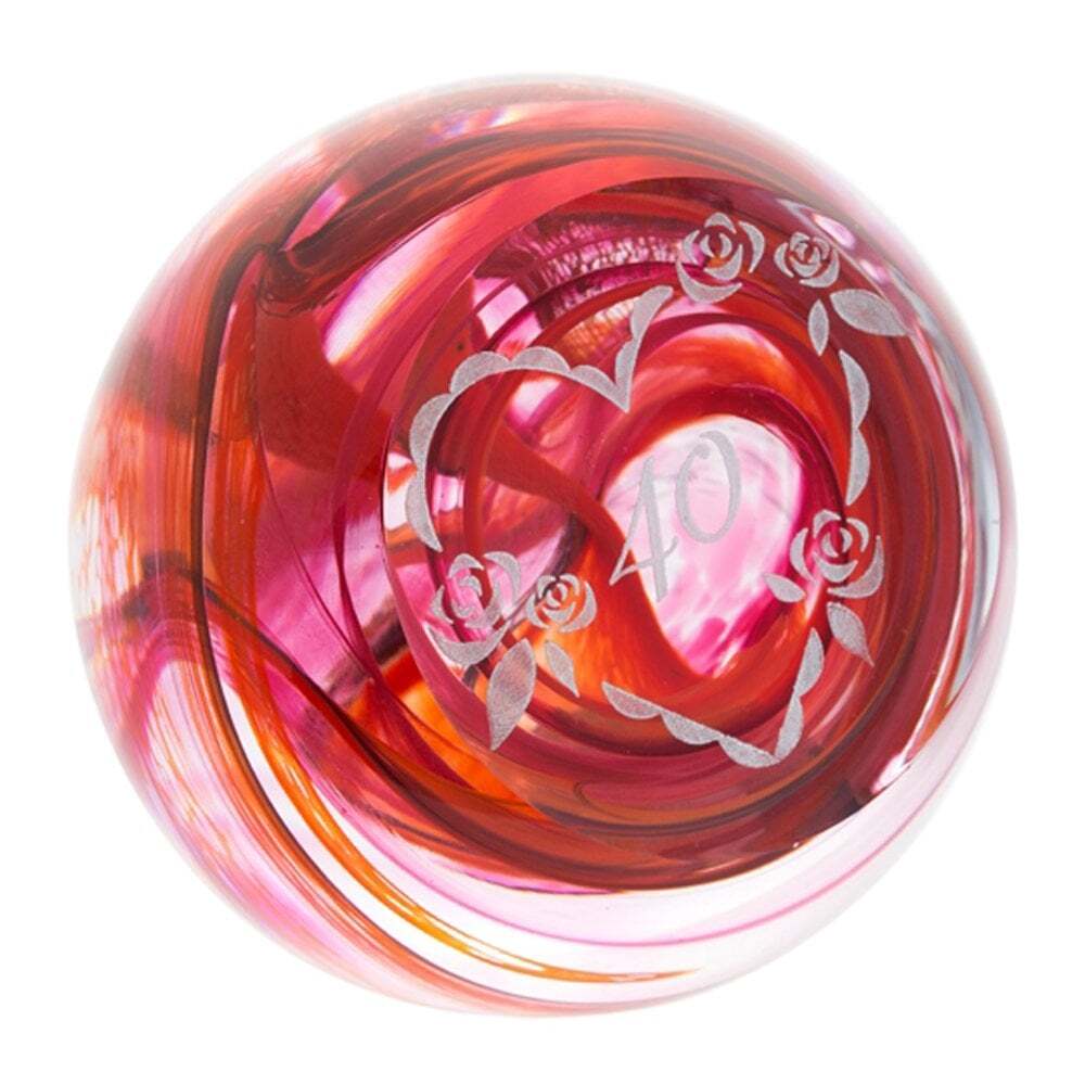 Caithness Glass Celebration 40th Anniversary Paperweight U16027