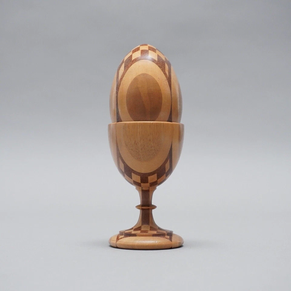 Lot oeufs à repriser anciens en bois art populaire couture - Photo 2/4