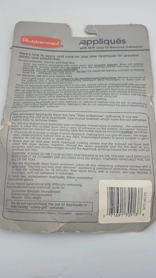 Apliques de ducha de bañera Rubbermaid Butterflies 1984 de colección azul nuevo en stock Foto 2 de 3