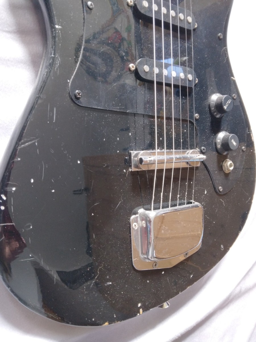 Harmony H804 エレキギター Vintage Harmony H804 Electric Guitar Black with Maple Fingerboard