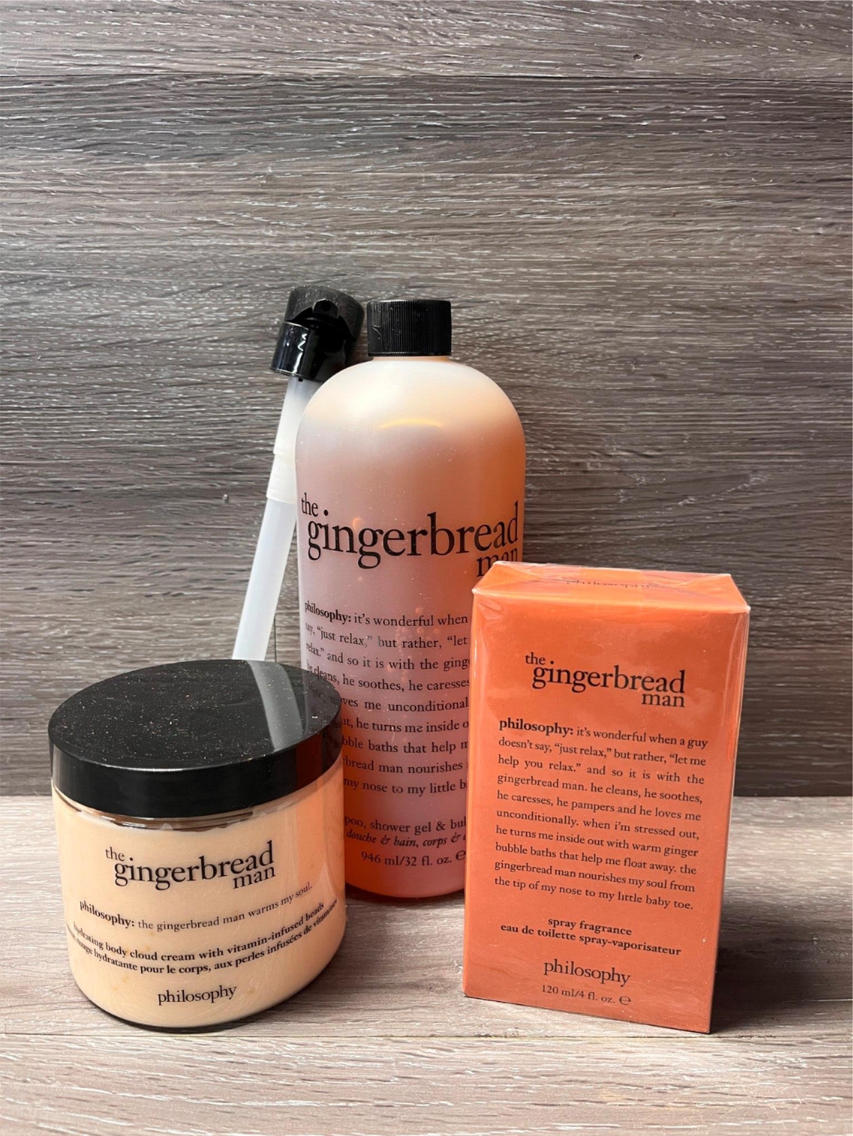 Philosophy Gingerbread Man Shower Gel Body Soufflé EDT Fragrance Set