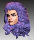 Psylocke 80's X-Men 1:12 scale custom unpainted Head 6" Action Figure