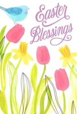 Happy Easter Bluebird & Lily Lilies Tulip Tulips Dayspring Greeting Card