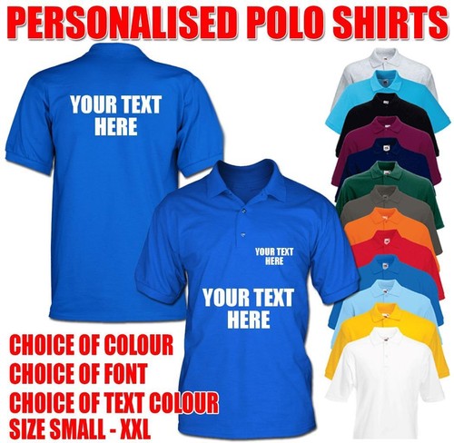 Custom Work Wear Uniform Stag Hen Personalised Design Your Own Mens Polo Shirts