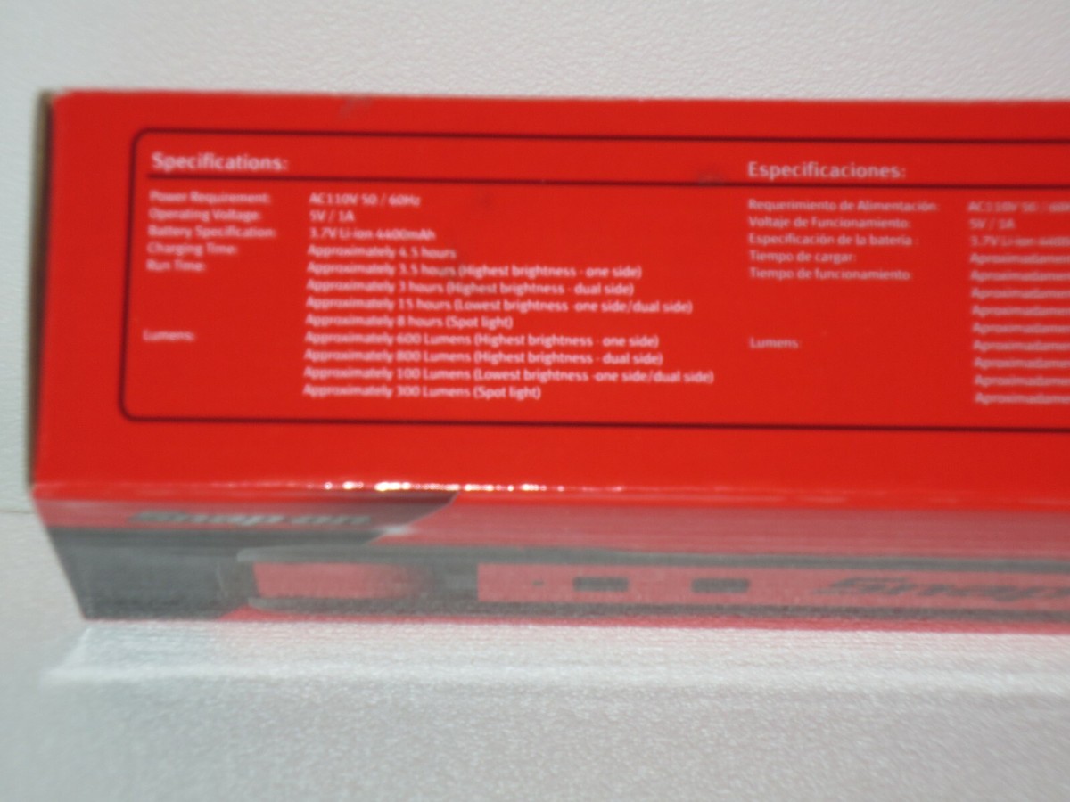 Snap-on Dual-Sided Flex Light Ecard062 Red 800 Lumens Snap-on Dual-Sided Flex Light Ecard062 Red 800 Lumens