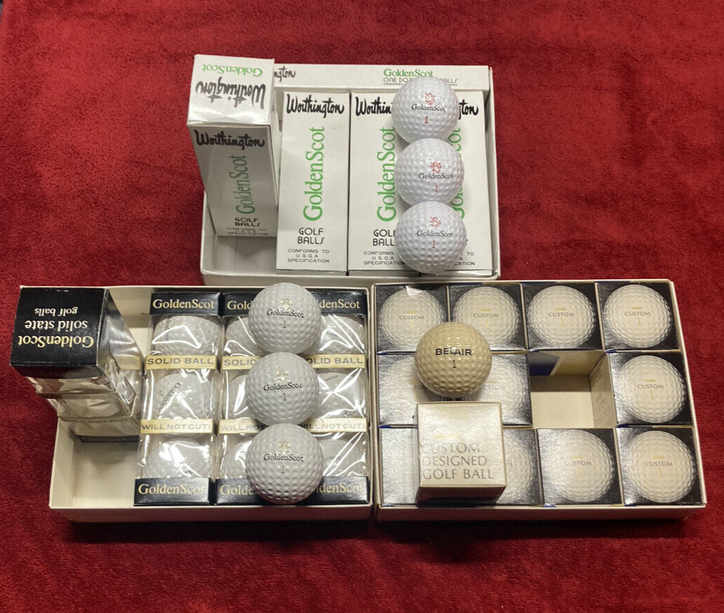 3 Dozen Assorted Vintage Golf Balls Worthington Burke eBay