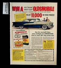 1955 Oldsmobile Simoniz Contest Easy Money Cash Prizes Vintage Print Ad 33645