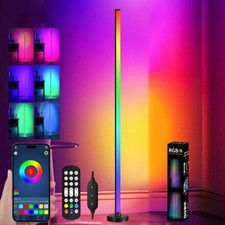 47" Smart LED Floor Lamp RGB Remote  APP Control Music Sync Corner Lighting