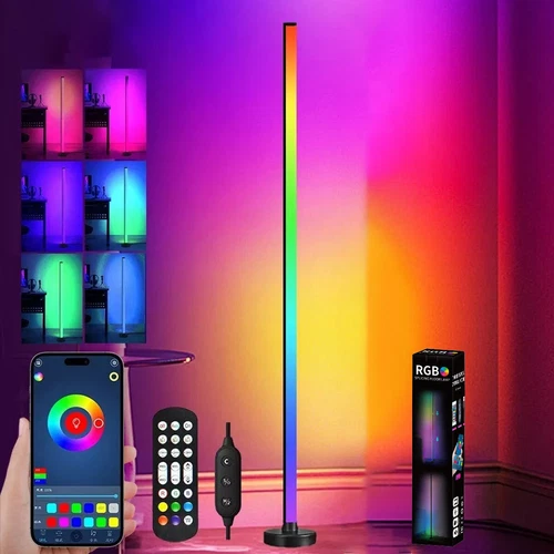 47" Smart LED Floor Lamp RGB Remote & APP Control Music Sync Corner Lighting
