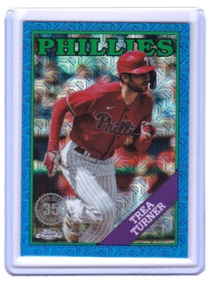 Trea Turner /150 BLUE MOJO REFRACTOR 2023 Topps Update #T88CU-4 Phillies