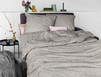 Irisette Mink Flausch Cotton BettwäSche 155X220 Uni Melange Silber 8835-11