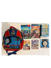 Thomas The Train Tank Engine Backpack Bookbag, Tic Tac Toe Game, And Book Bundle